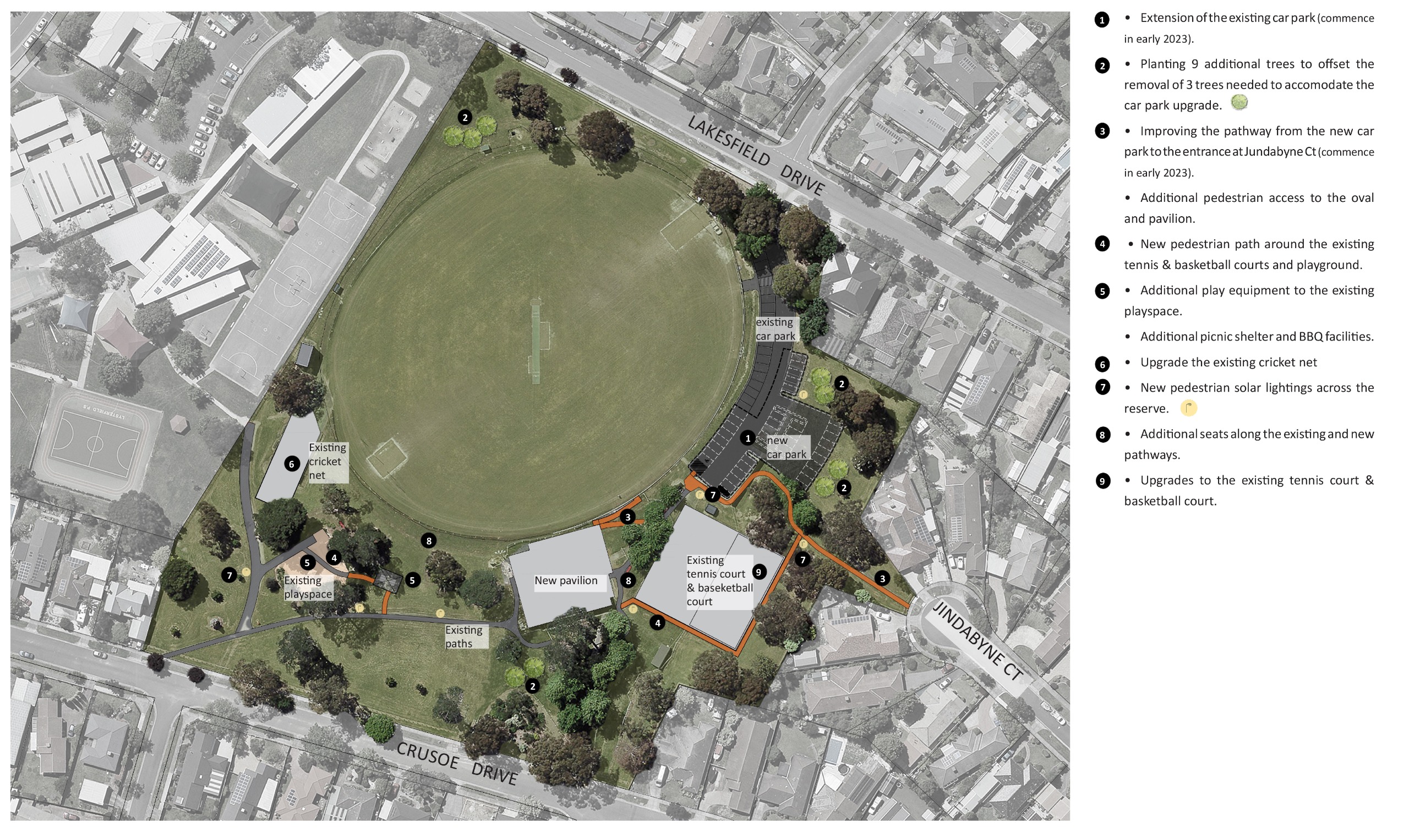 Final Landscape Plan of Lakesfield Reserve